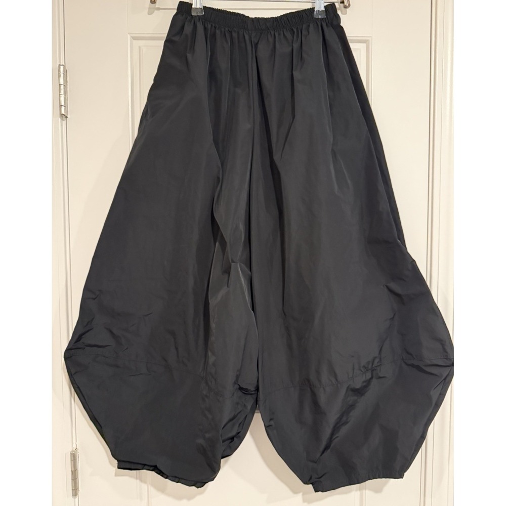 Bryn Walker Pants Size XS Black Wide Leg Lantern Pockets Ankle USA Balloon Artsy